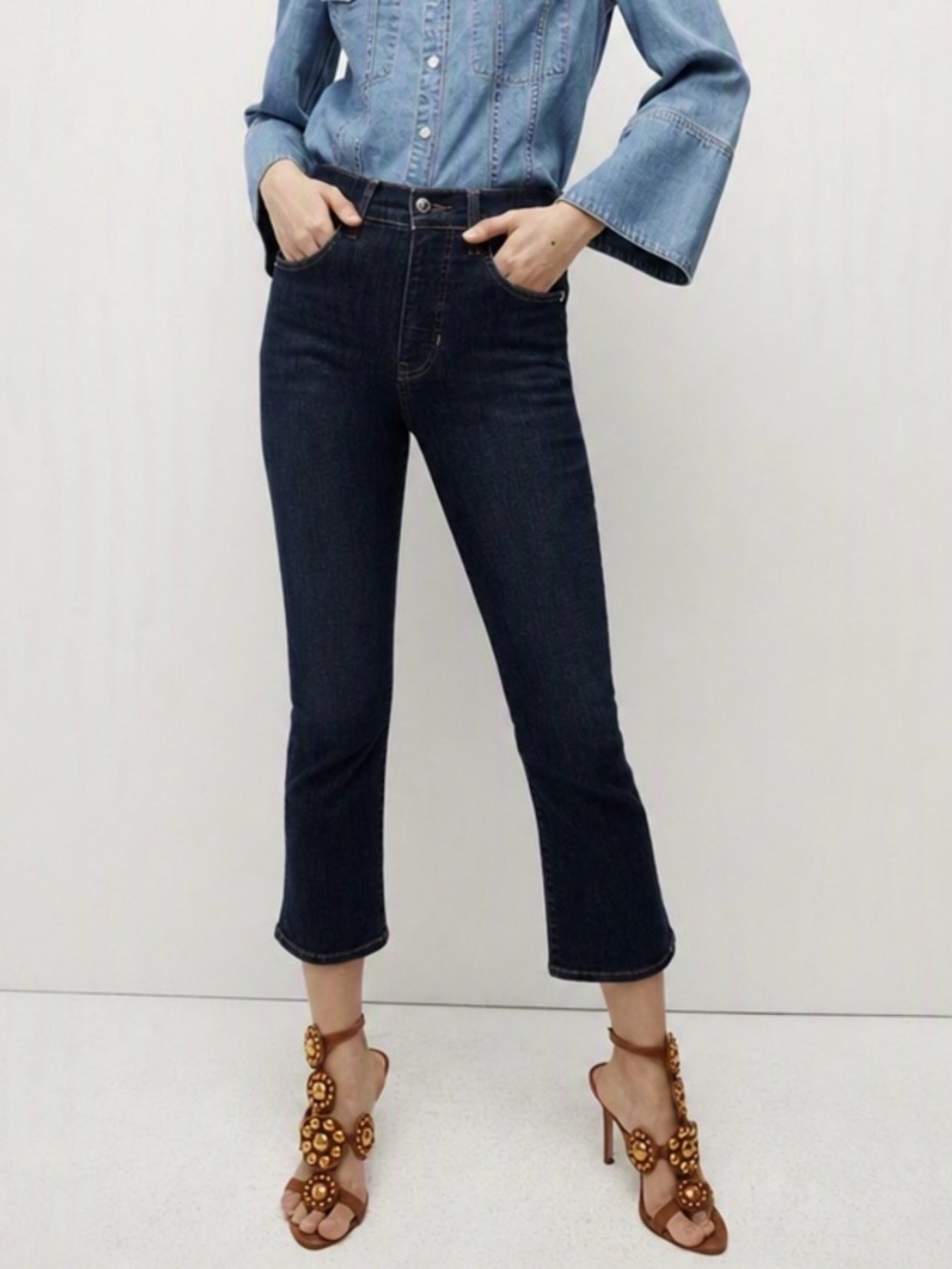 Veronica Beard Carly Kick Flare High Rise Jean, Dark Indigo